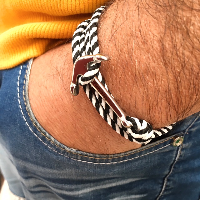 Bracelet baleine tatoué phare pour homme - Bracelet côte bretonne