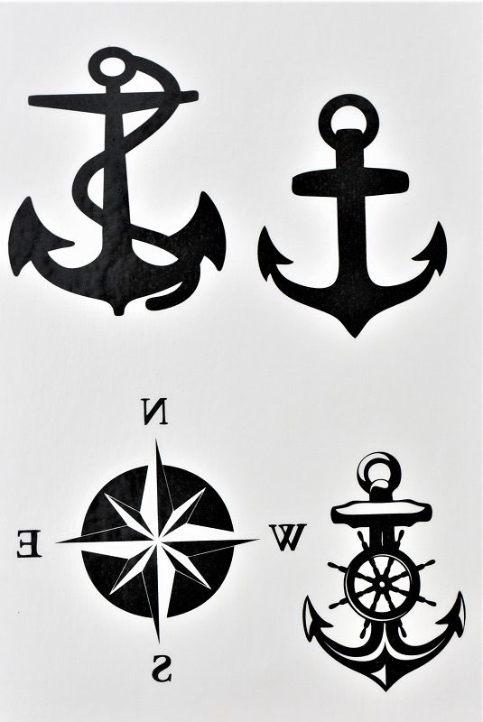 tatouage éphémère ancre de marins
