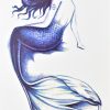 tatouage éphémère sirène bleu de mer