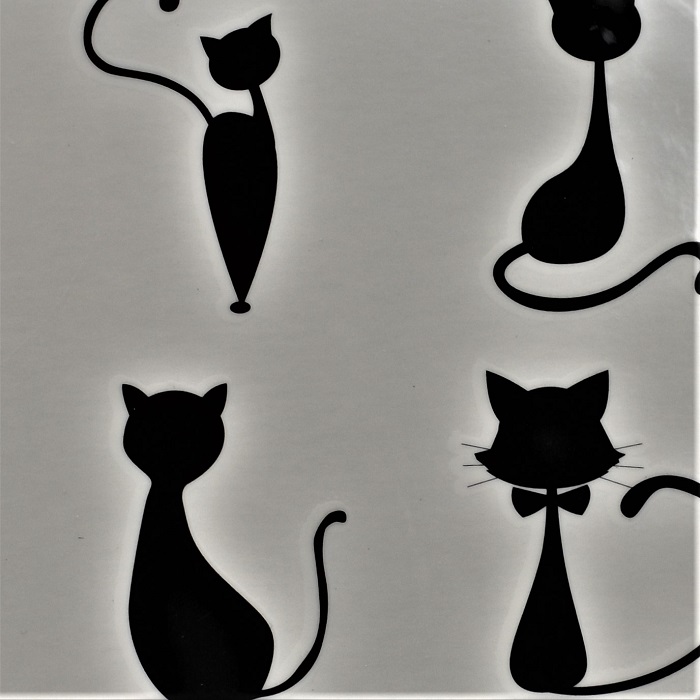 silhouette de chatons